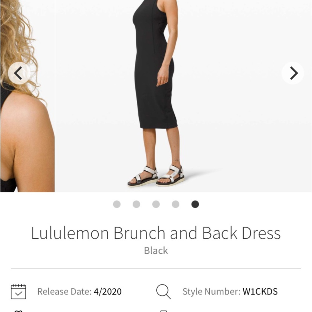 lululemon athletica Black Brunch and Back Dress